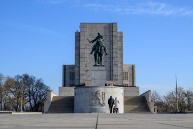 Çek Cumhuriyeti Prag 'ın Zizkov ilçesindeki Vitkov Tepesi' ndeki Ulusal Anıt 3 Şubat 2025