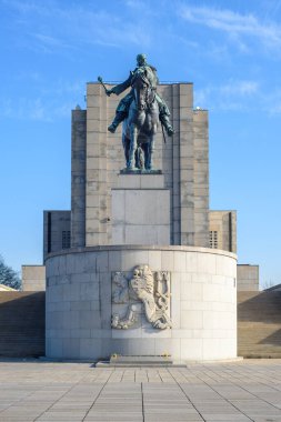 Çek Cumhuriyeti Prag 'ın Zizkov ilçesindeki Vitkov Tepesi' ndeki Ulusal Anıt 3 Şubat 2025