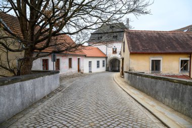 Çek Cumhuriyeti 'nin Telc kentindeki tarihi eski Telc, Unesco Dünya Mirası Sitesi 8 Şubat 2025