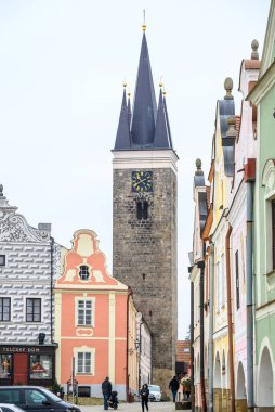 Çek Cumhuriyeti 'nin Telc kentindeki tarihi eski Telc, Unesco Dünya Mirası Sitesi 8 Şubat 2025