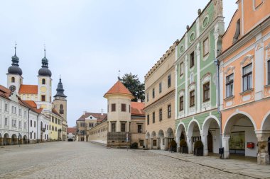 Çek Cumhuriyeti 'nin Telc kentindeki tarihi eski Telc, Unesco Dünya Mirası Sitesi 8 Şubat 2025