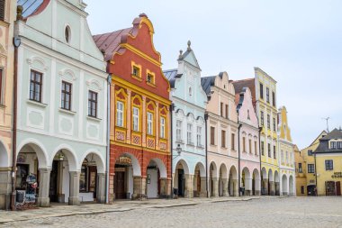 Çek Cumhuriyeti 'nin Telc kentindeki tarihi eski Telc, Unesco Dünya Mirası Sitesi 8 Şubat 2025