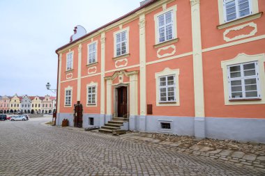 Çek Cumhuriyeti 'nin Telc kentindeki tarihi eski Telc, Unesco Dünya Mirası Sitesi 8 Şubat 2025