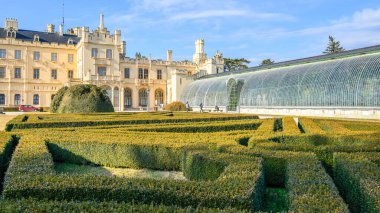 Lednice Şato Kompleksi, UNESCO Dünya Mirasları Bölgesi Lednice, Çek Cumhuriyeti 'nin Güney Moravya bölgesinde 9 Şubat 2025