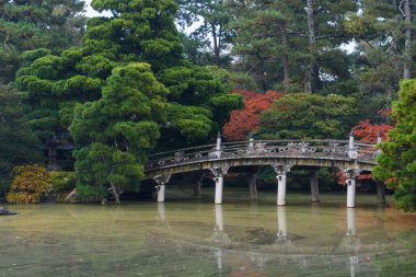 Sonbaharda Kyoto İmparatorluk Sarayı 'nın bahçeleri, Kyoto, Kansai bölgesi, Japonya