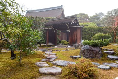 Sonbaharda Kyoto İmparatorluk Sarayı 'nın bahçeleri, Kyoto, Kansai bölgesi, Japonya