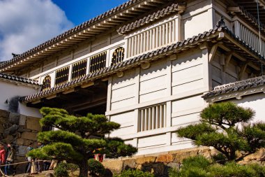 Beautiful Himeji Castle in Himeji city in Hyogo Prefecture in the Kansai region of Japan during Autumn season on 11 November 2017 clipart