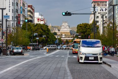 Beautiful Himeji Castle in Himeji city in Hyogo Prefecture in the Kansai region of Japan during Autumn season on 11 November 2017 clipart