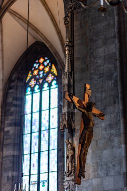 Viyana 'da Stephansplatz Meydanı' ndaki Aziz Stephen Katedrali Stephansdom 'un içi