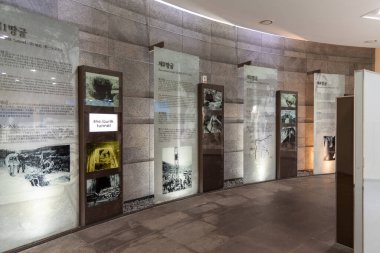 18 Mart 2023 'te Güney Kore' nin Paju kentinde Kuzey ve Güney Kore 'yi ayıran Arındırılmış Bölge' deki Üçüncü Sızma Tüneli yakınlarındaki bir müze.