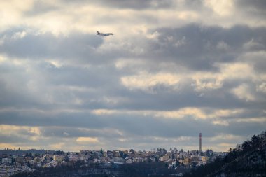 Çek Cumhuriyeti 'nin başkenti Prag' ın şehir manzarası