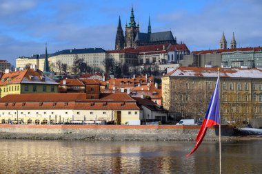 Çek Cumhuriyeti 'nin başkenti Prag' ın şehir manzarası