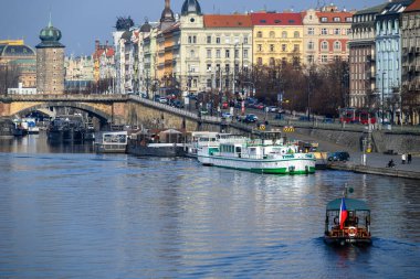 Çek Cumhuriyeti 'nin başkenti Prag' ın şehir manzarası