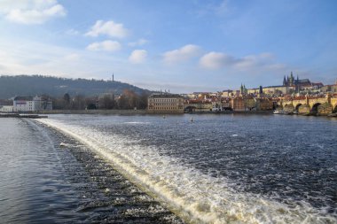 Çek Cumhuriyeti 'nin başkenti Prag' ın şehir manzarası