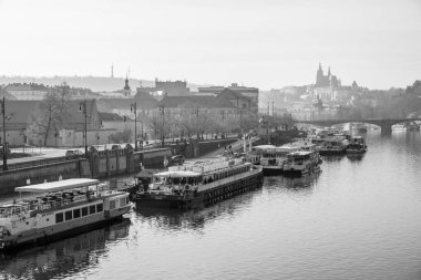 Çek Cumhuriyeti 'nin başkenti Prag' ın şehir manzarası