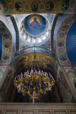 24 Nisan 2025 'te Gürcistan' ın başkenti Tiflis 'in tarihi Eski Kenti' nde bulunan Gürcü Ortodoks katedrali Dormition 'un Sioni Katedrali' nin freskleri ve içi