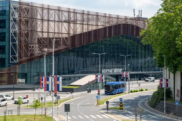 Belgrad Merkez Tren İstasyonu, halk arasında Prokop olarak bilinen Sırbistan 'ın başkenti Belgrad' daki yeni merkez tren istasyonu, 11 Mayıs 2025 'te