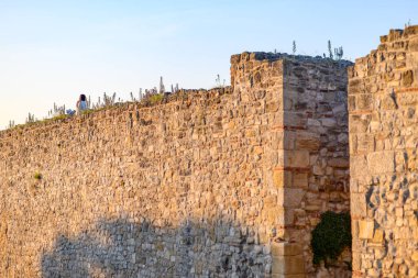 Belgrad 'ın başkenti Belgrad' daki Kalemegdan parkında Tarihi Belgrad Kalesi 'nin kalıntıları