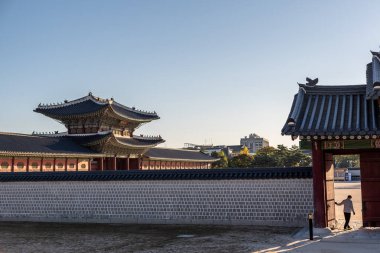 17 Ekim 2021 'de Kore' deki Joseon hanedanlığının kraliyet sarayı Gyeongbokgung