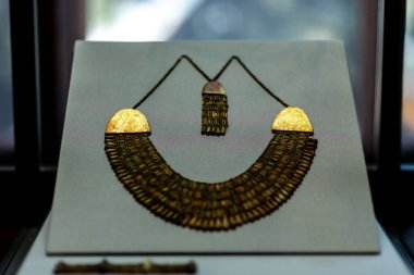 5 Mayıs 2023 'te Avusturya' nın Viyana kentindeki Maria Theresien Platz Meydanı 'ndaki Kunsthistorisches Müzesi Wien - Güzel Sanatlar Müzesi Mısır ve Yakın Doğu Koleksiyonu' nda sergiler