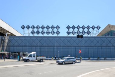 Sırbistan 'ın başkenti Belgrad' daki Nikola Tesla Havaalanı 'nın ana terminali 2 Temmuz 2025