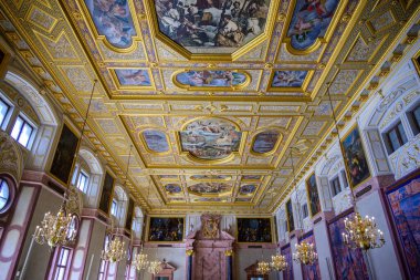 Münih Konağı 'ndaki İmparatorluk Sarayı, Bavyera Wittelsbach hükümdarlarının kraliyet sarayı, bugün Münih, Almanya' da büyük sanat koleksiyonuna sahip binalar, salonlar ve avlular kompleksi, 13 Temmuz 2025