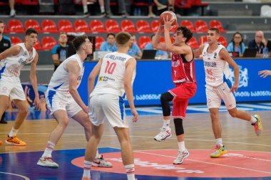 Basketbol maçı Gürcistan - Sırbistan, 9 Ağustos 2025 tarihinde Gürcistan 'ın başkenti Tiflis' teki Olimpik Saray 'da düzenlenen Avrupa Adaylar Şampiyonası FIBA U16 EuroBasket 2025' te düzenlendi.