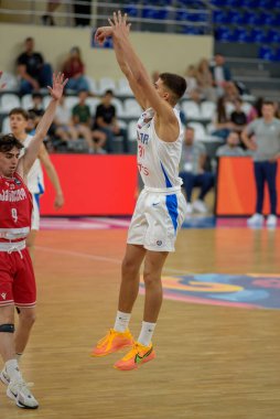 Basketbol maçı Gürcistan - Sırbistan, 9 Ağustos 2025 tarihinde Gürcistan 'ın başkenti Tiflis' teki Olimpik Saray 'da düzenlenen Avrupa Adaylar Şampiyonası FIBA U16 EuroBasket 2025' te düzenlendi.