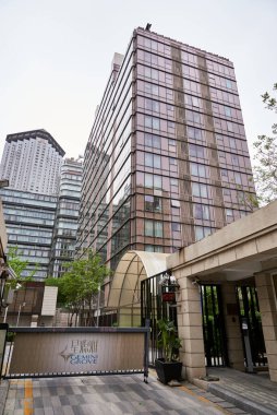 İkizler Korusu modern apartman kompleksi 19 Nisan 2024 'te Çin' in merkezi Pekin 'de