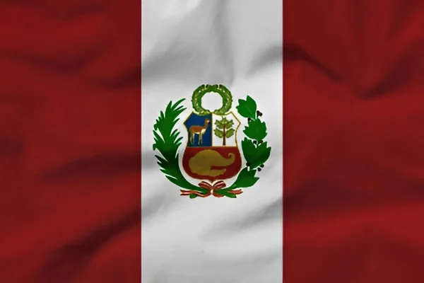 Εθνική Σημαία Του Περού — Φωτογραφία Αρχείου