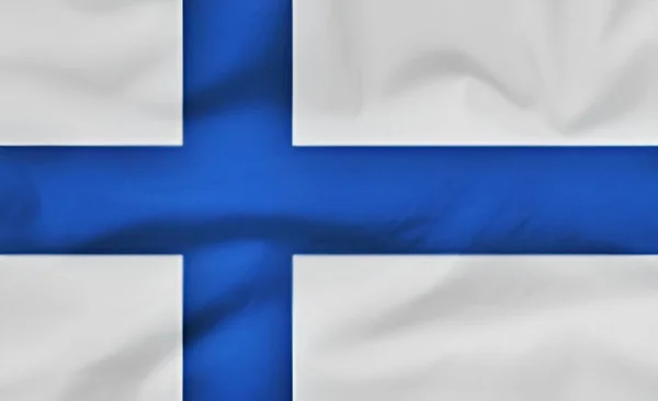 Государственный Флаг Финляндии — стоковое фото