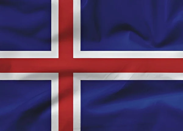 Bandera Nacional Islandia —  Fotos de Stock