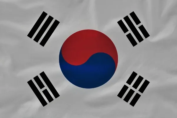 Nationale Vlag Van Zuid Korea — Stockfoto