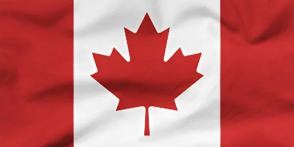 Flaga Kanady Zbliżenie Bander Państw Członkowskich Zdjęcie Stockowe