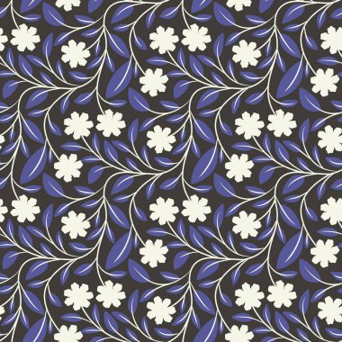 Papatyalı ve Yapraklı Kusursuz Çiçeksiz Botanik Tasarımı