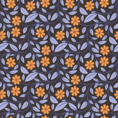 Papatyalı ve Yapraklı Kusursuz Çiçeksiz Botanik Tasarımı