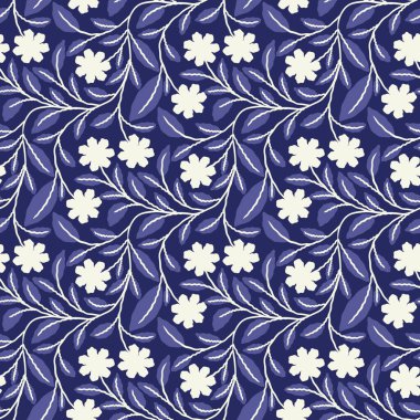 Papatyalı ve Yapraklı Kusursuz Çiçeksiz Botanik Tasarımı