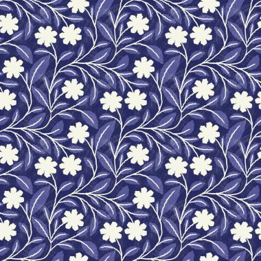 Papatyalı ve Yapraklı Kusursuz Çiçeksiz Botanik Tasarımı