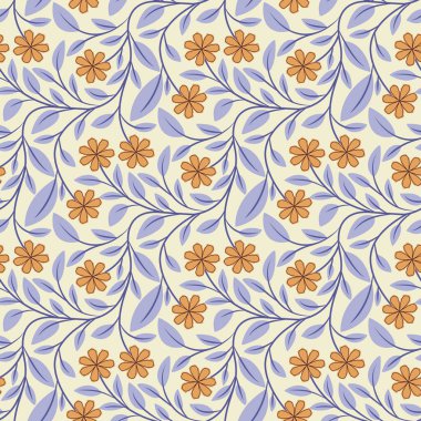 Papatyalı ve Yapraklı Kusursuz Çiçeksiz Botanik Tasarımı