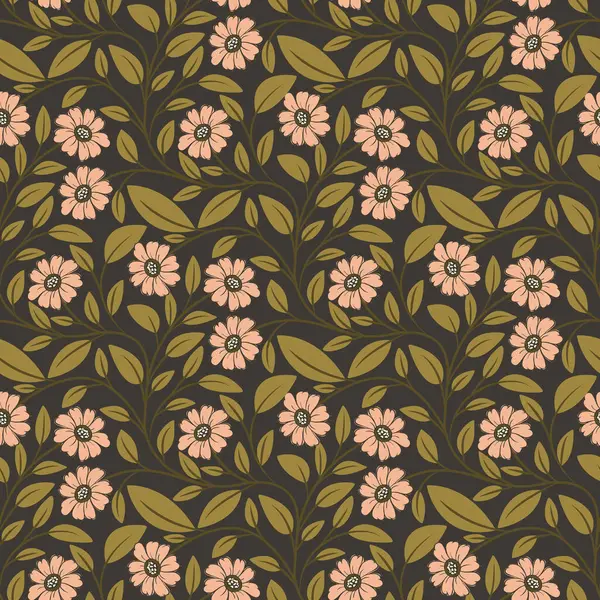 Papatyalı ve Yapraklı Kusursuz Çiçeksiz Botanik Tasarımı