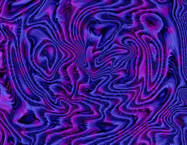 Mor ve mavinin canlı tonlarında dönen desenler içeren büyüleyici soyut bir sanat eseri. Doku sıvı mermeri andırıyor, psikedelik bir etki yaratıyor..