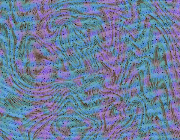 Büyüleyici soyut bir doku ortaya çıkar, büyüleyici bir mor, mavi ve deniz mavisi karışımı dinamik bir dansta kıvrılır. Ufacık siyah noktalar canlı tuval, sıvıya derinlik ve karmaşıklık ekler, neredeyse ruhani formlar.. 