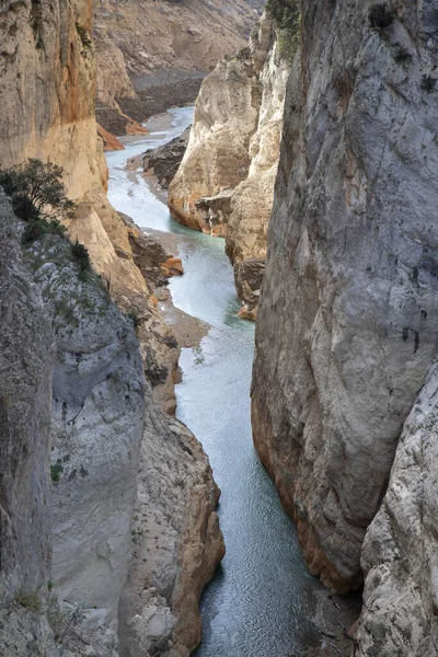 stock image Landscape in Montrebei canyon showing consequencesn of drought period in Catalonia