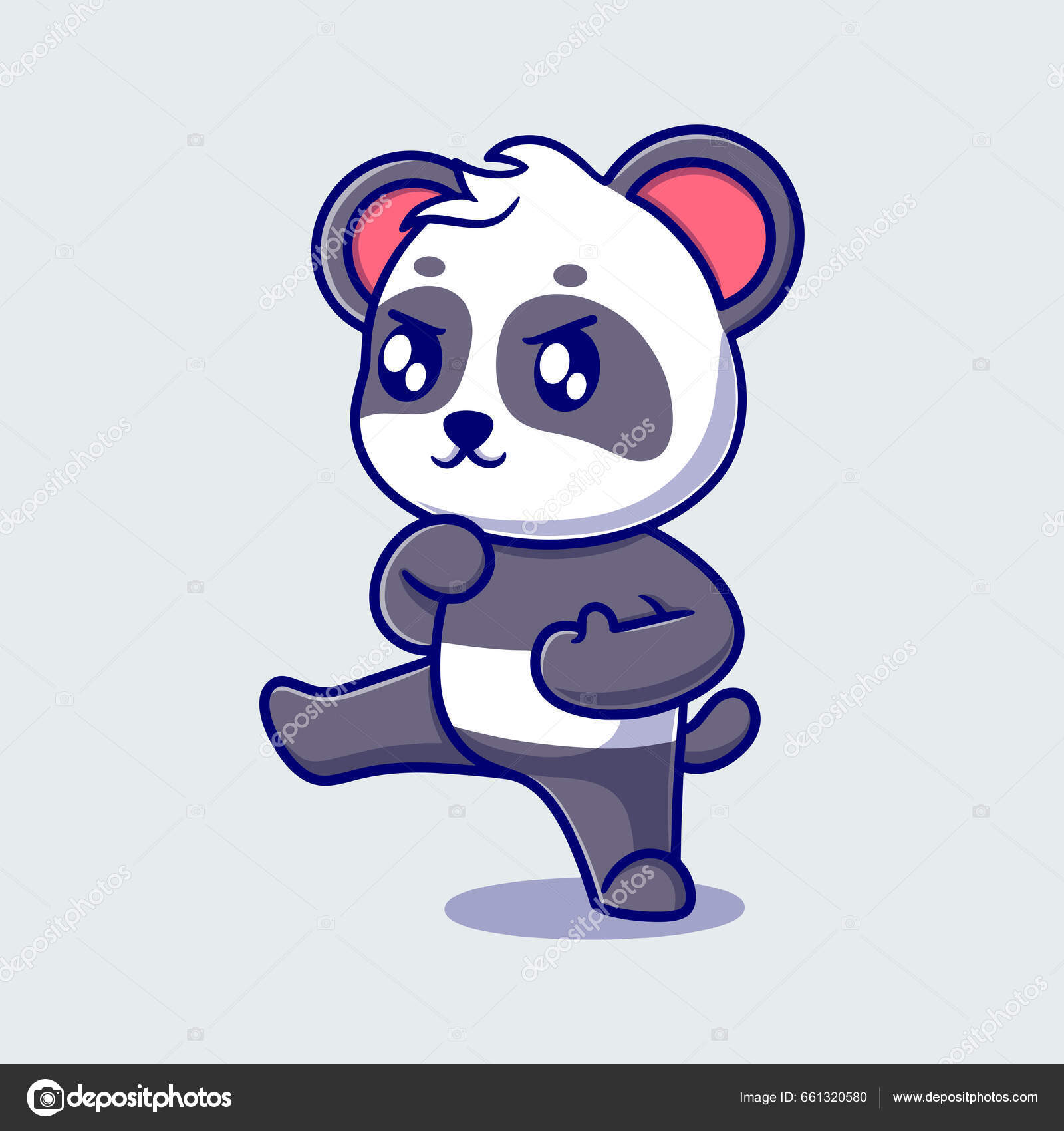 Baixar Vetor De Desenho De Ilustração De Desenho Animado Do Panda