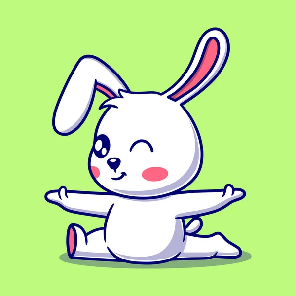 Cute Bunny Cartoon Icon Illustration Funny Gift Cartoon Business Icon — Stock Vector