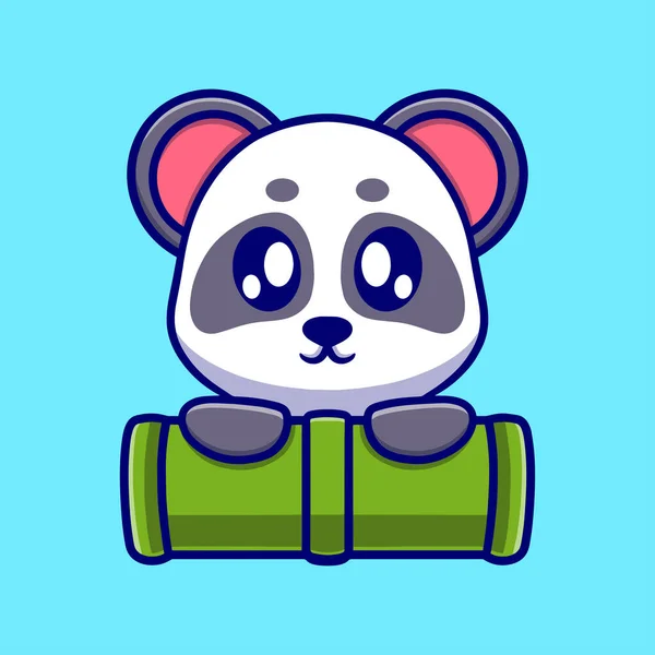 Niedliche Panda Ikone Illustration Lustiger Geschenk Cartoon Business Ikone Konzept — Stockvektor