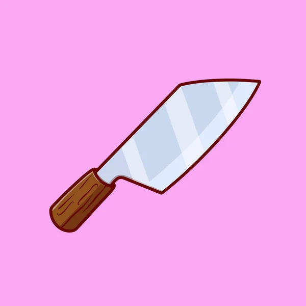 Free Vector Knife Cartoon Icon Illustration Animal Food Icon Concept — Stock Vector