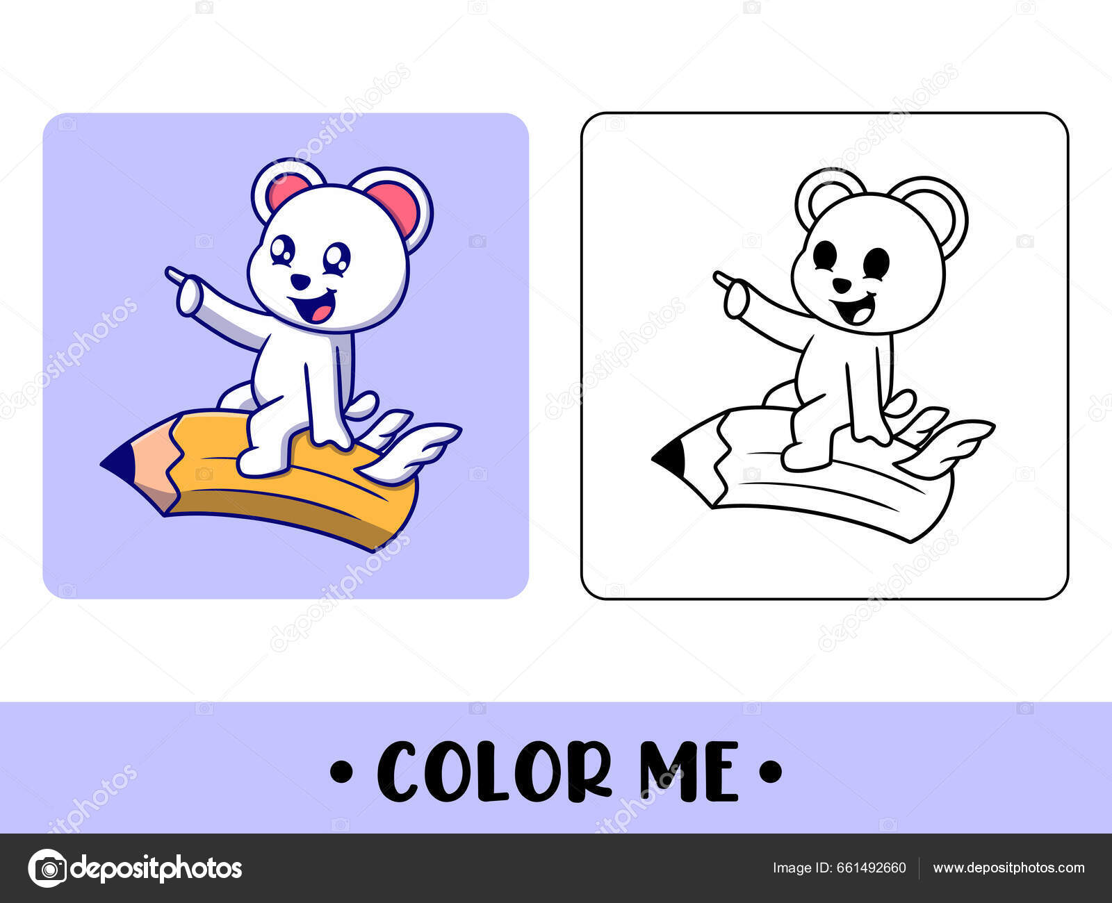 Página para colorir de um personagem de desenho animado com o