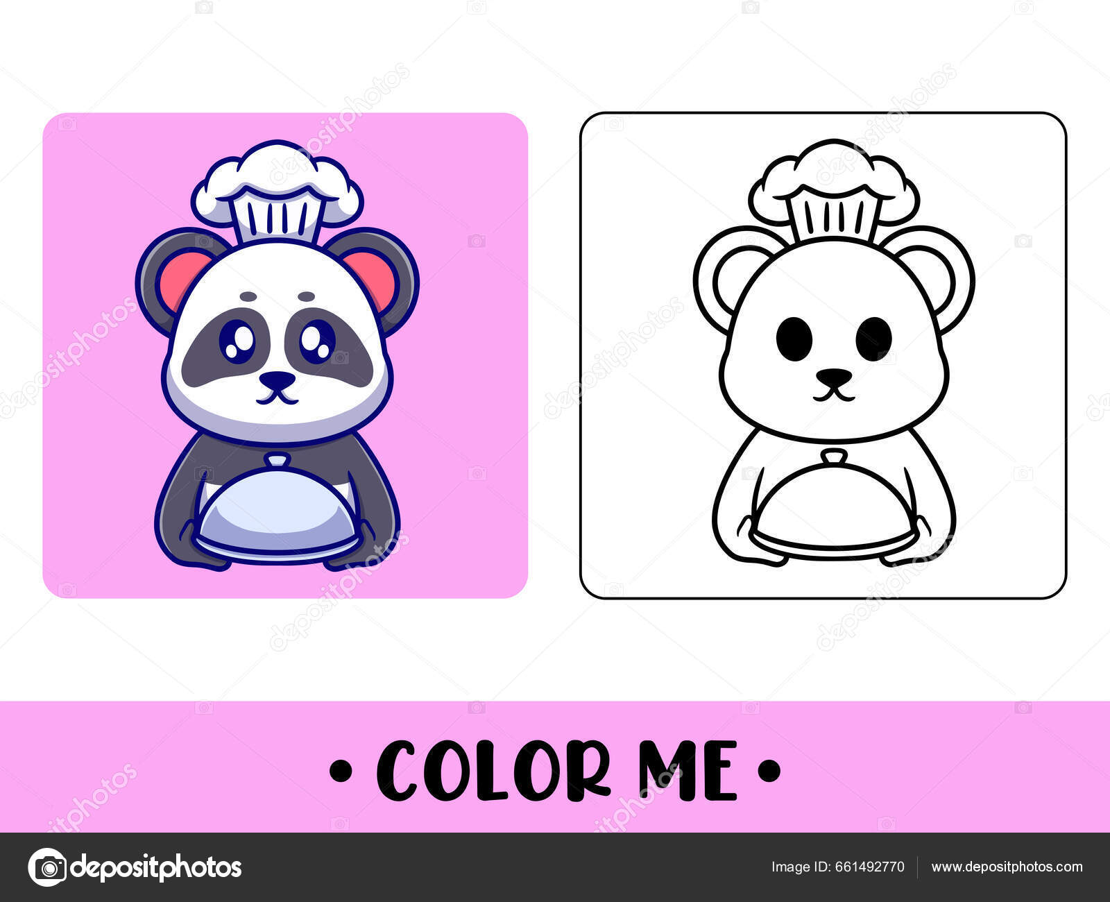 Colorir Animal Para Crianças Livro Colorir Panda Engraçado Estilo