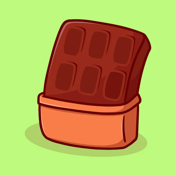 Chocolate Cartoon Vector Icon Illustration Business Logo — Stock Vector